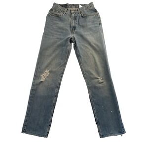 Vtg Y2K Levi's 512 Women's Sz 8 Mom Jeans Distressed Tapered Leg Hemmed 2000s
